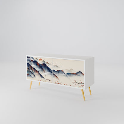 JAPANESE LANDSCAPE Kompaktní dvoudveřový TV stolek