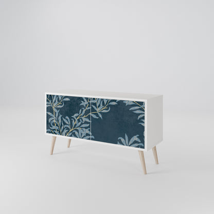 BLUE LEAVES Kompaktní dvoudveřový TV stolek