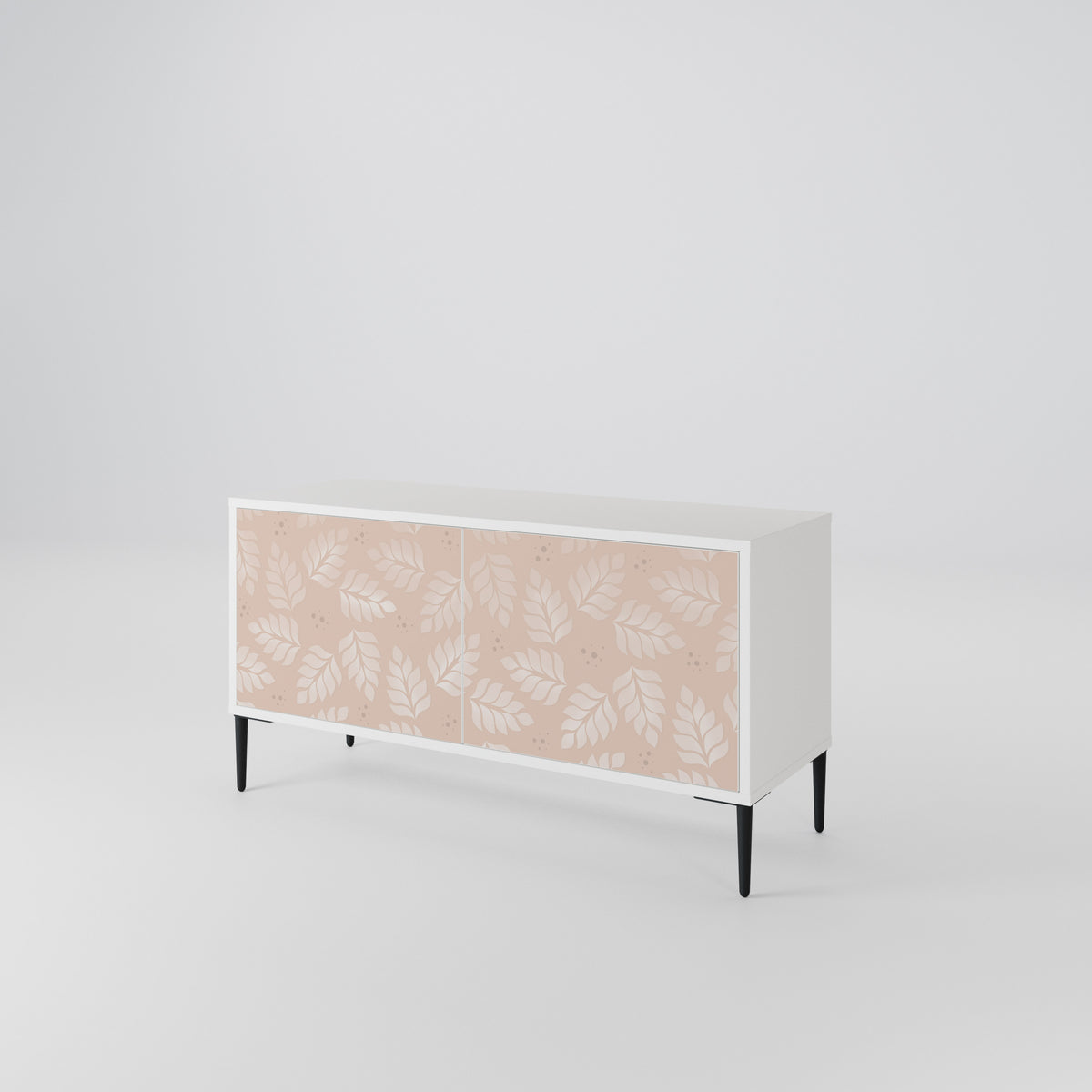 LEAVES ON BEIGE Kompaktní dvoudveřový TV stolek