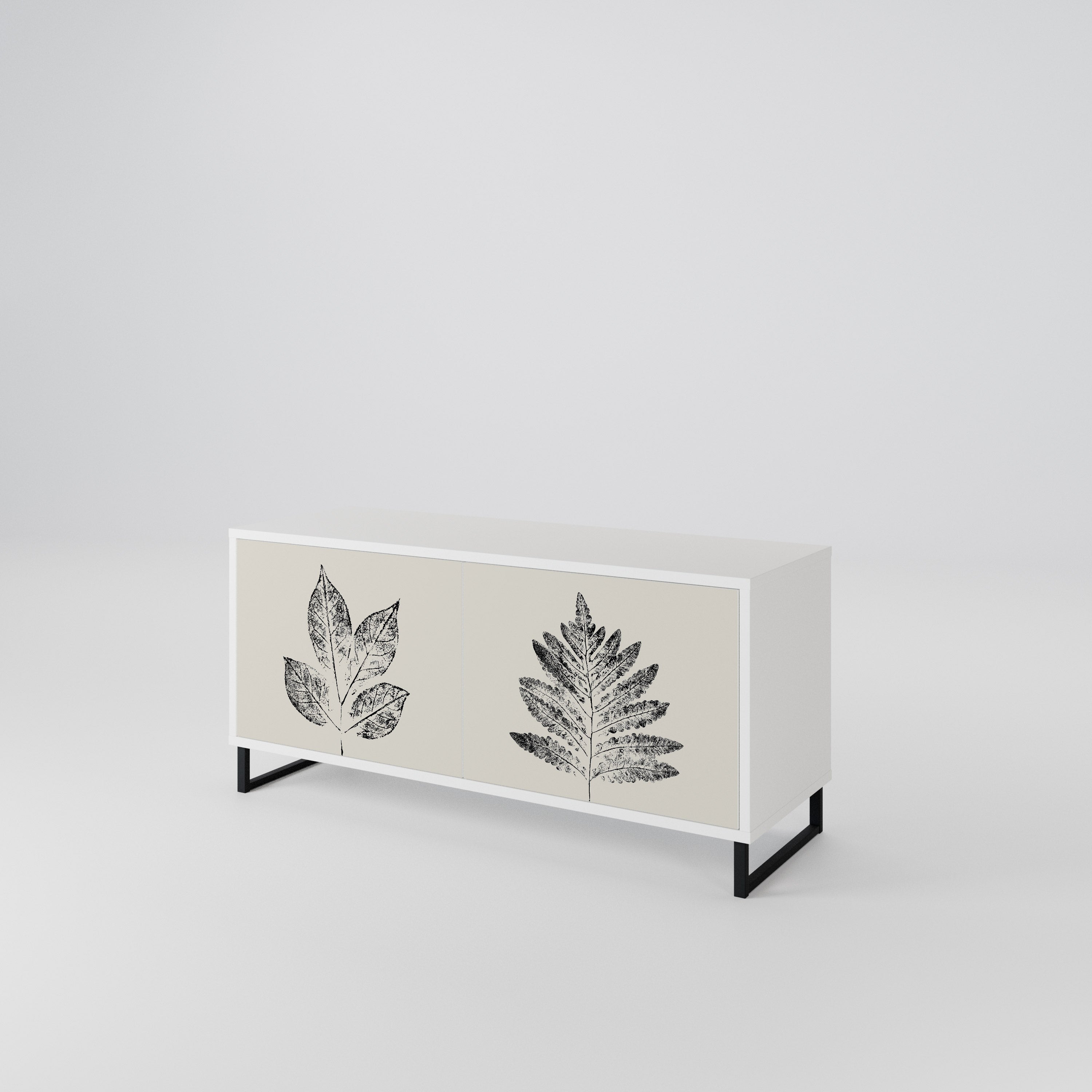 LEAFY STAMPS Kompaktní dvoudveřový TV stolek