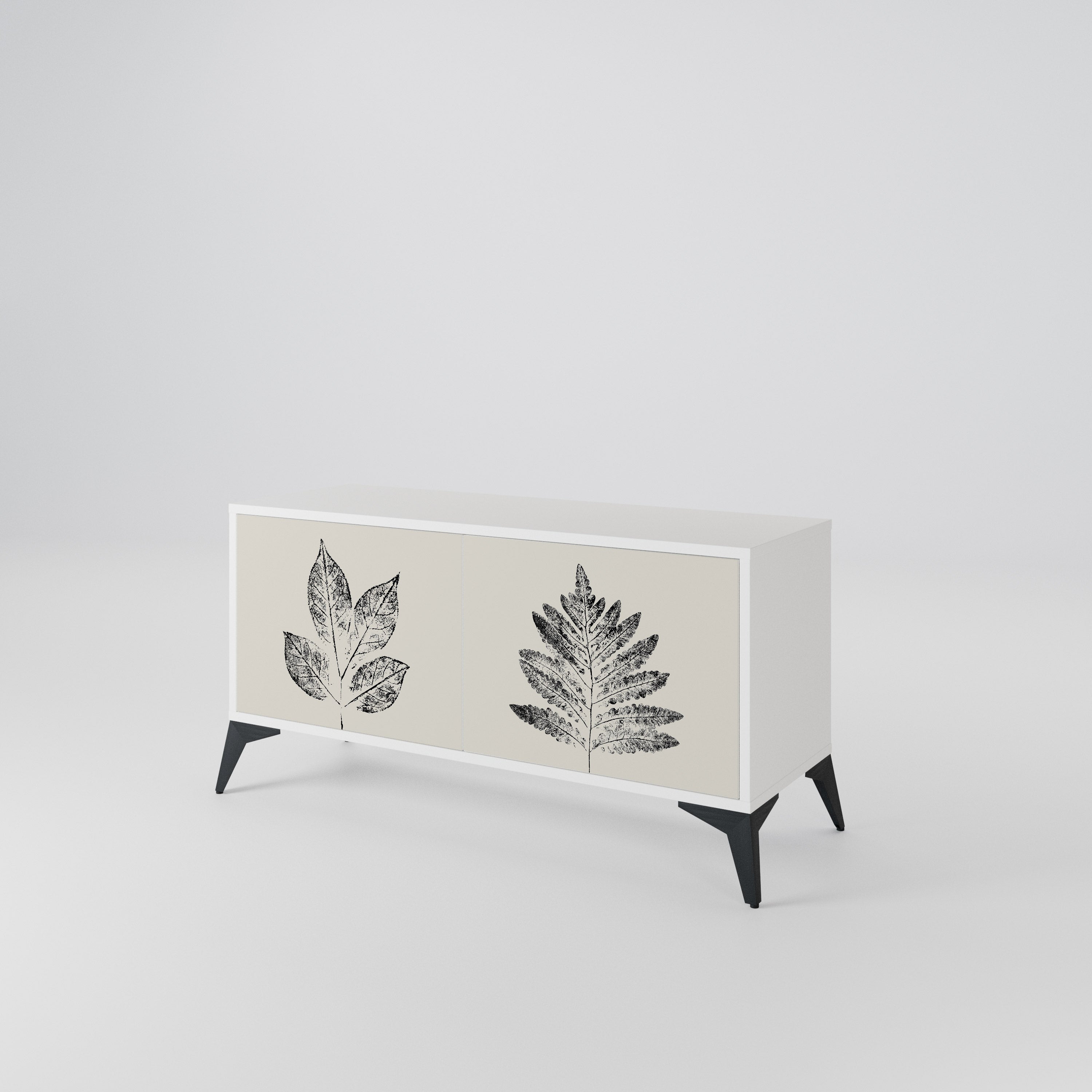 LEAFY STAMPS Kompaktní dvoudveřový TV stolek