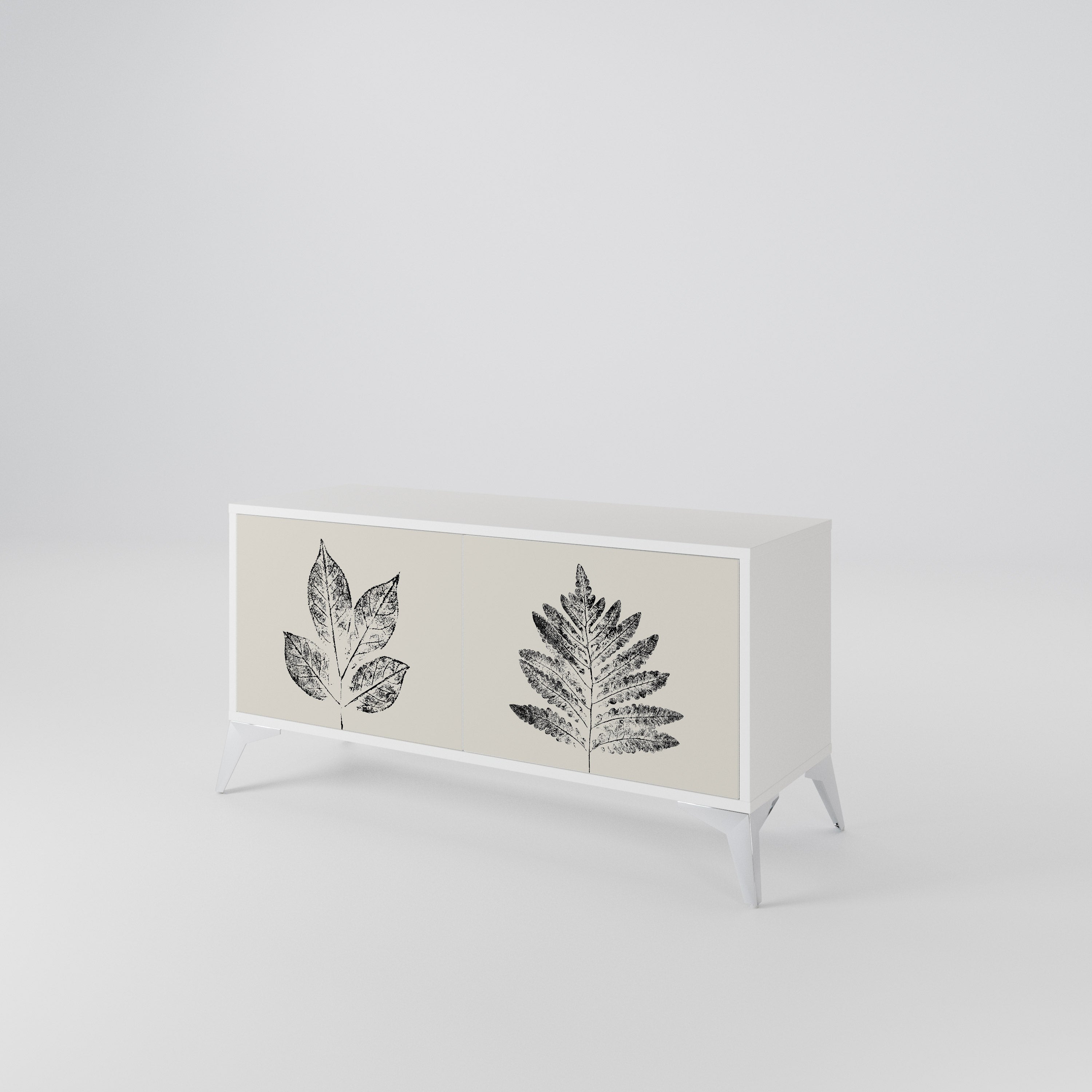 LEAFY STAMPS Kompaktní dvoudveřový TV stolek