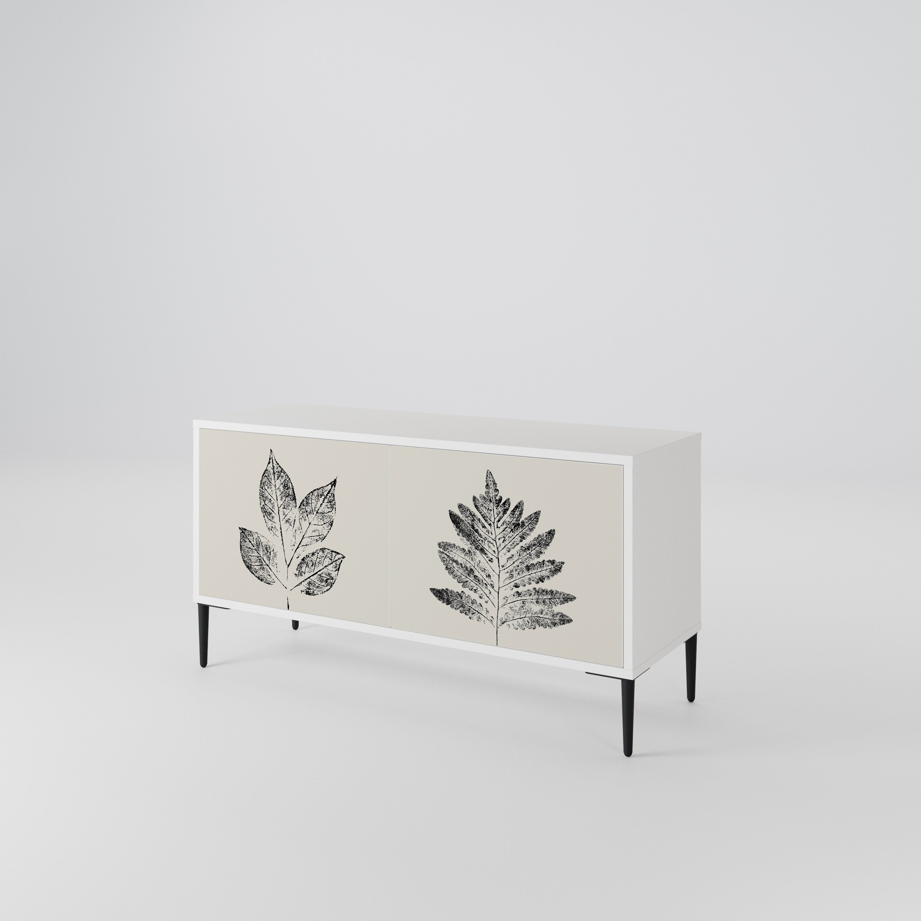 LEAFY STAMPS Kompaktní dvoudveřový TV stolek