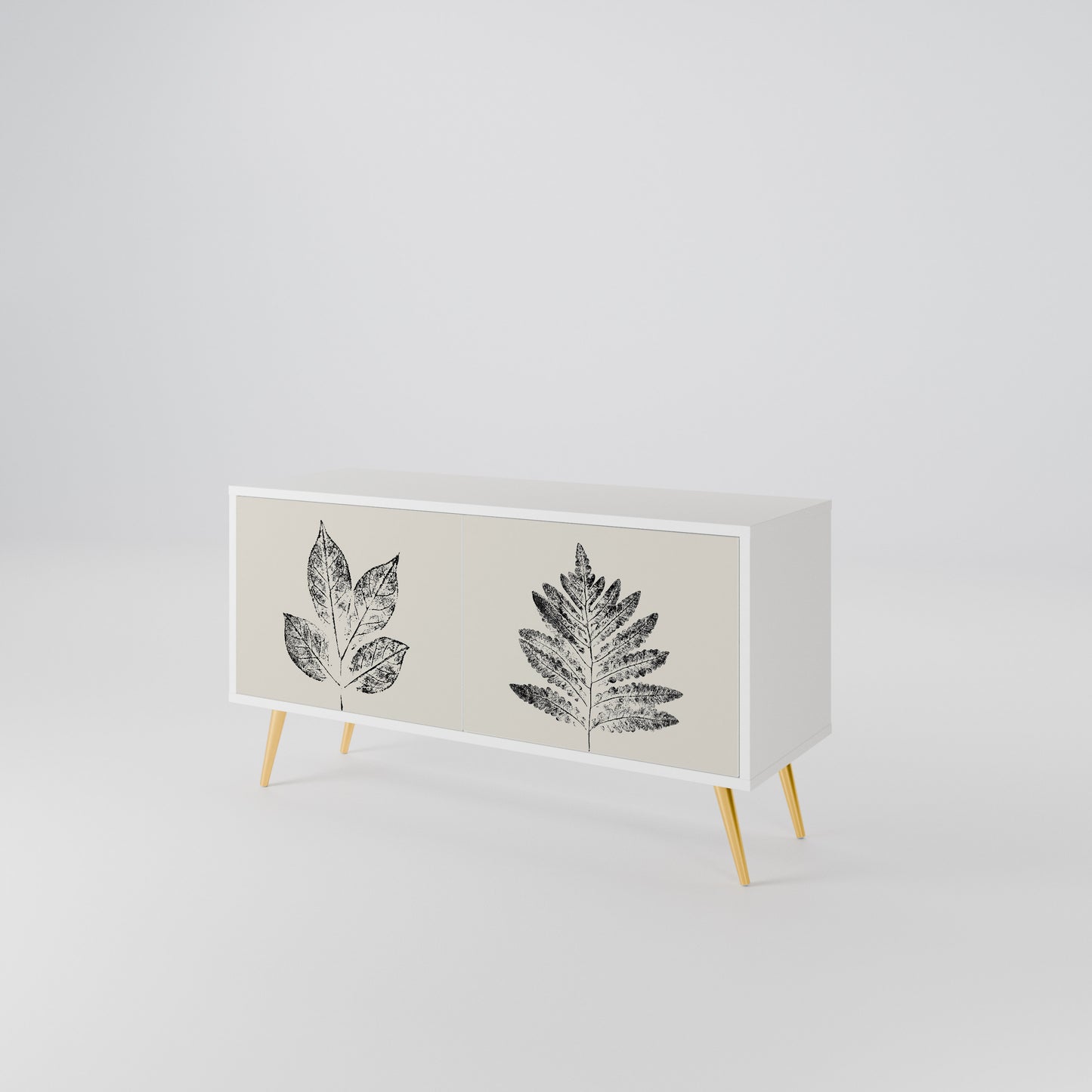 LEAFY STAMPS Kompaktní dvoudveřový TV stolek