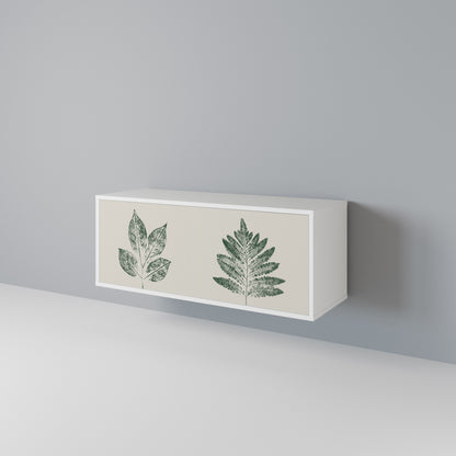 GREEN LEAFY STAMPS Kompaktní dvoudveřový TV stolek