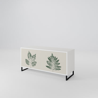 GREEN LEAFY STAMPS Kompaktní dvoudveřový TV stolek