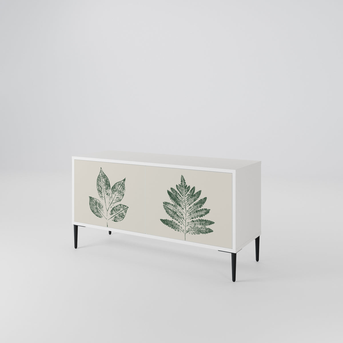 GREEN LEAFY STAMPS Kompaktní dvoudveřový TV stolek