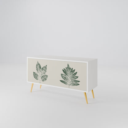 GREEN LEAFY STAMPS Kompaktní dvoudveřový TV stolek