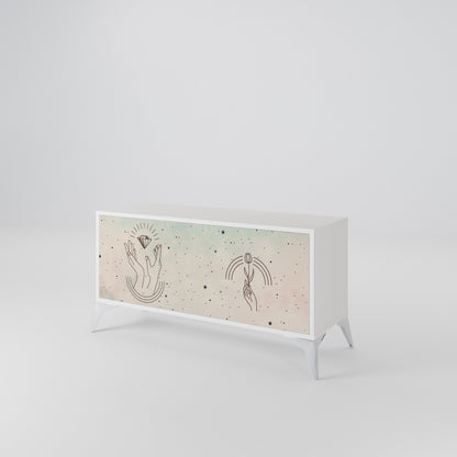 DELICATE BEAUTY Kompaktní dvoudveřový TV stolek