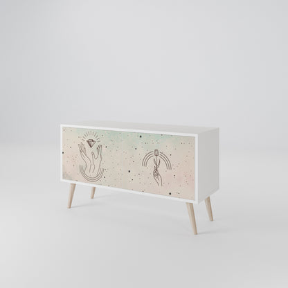 DELICATE BEAUTY Kompaktní dvoudveřový TV stolek