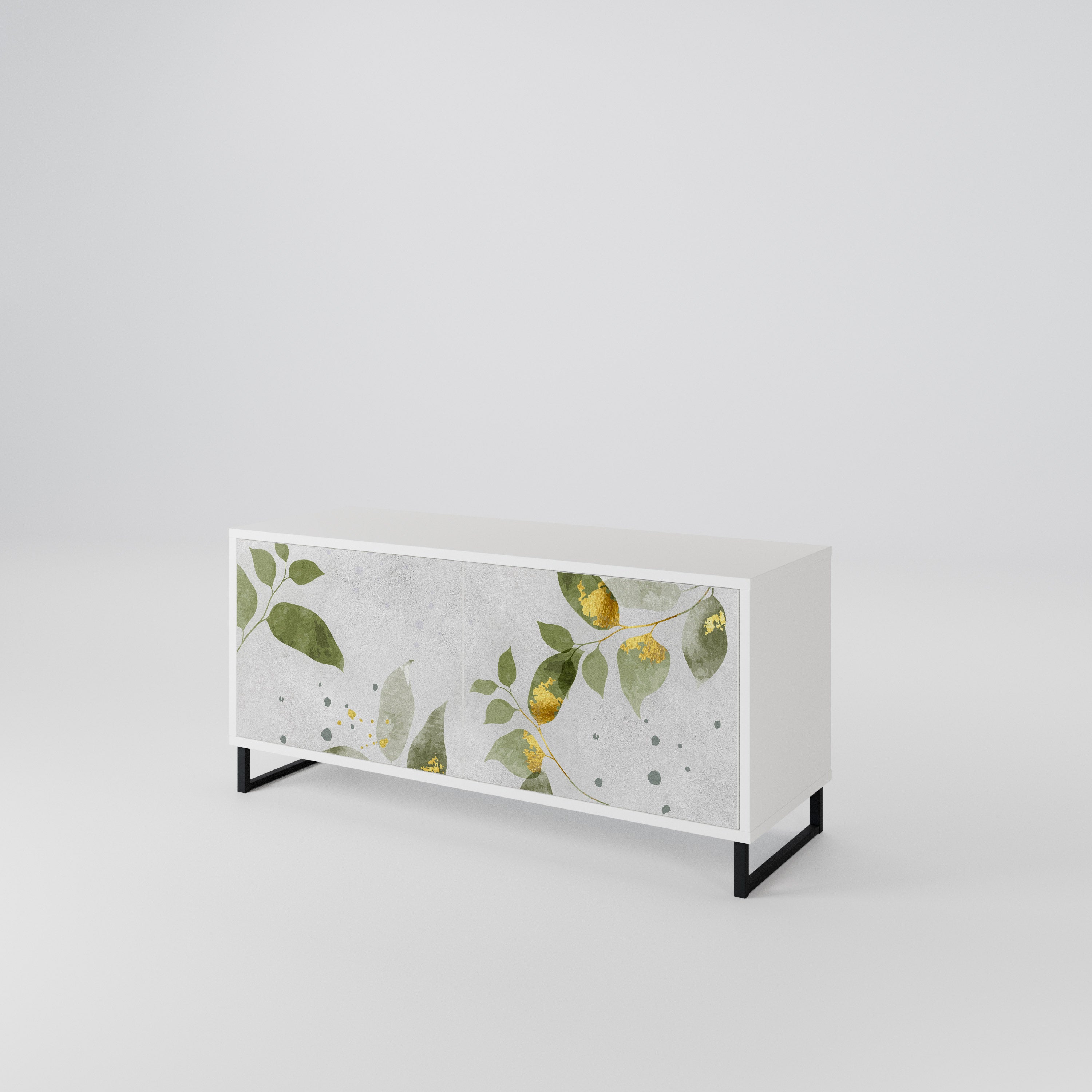 ELEGANT BOTANICS Kompaktní dvoudveřový TV stolek