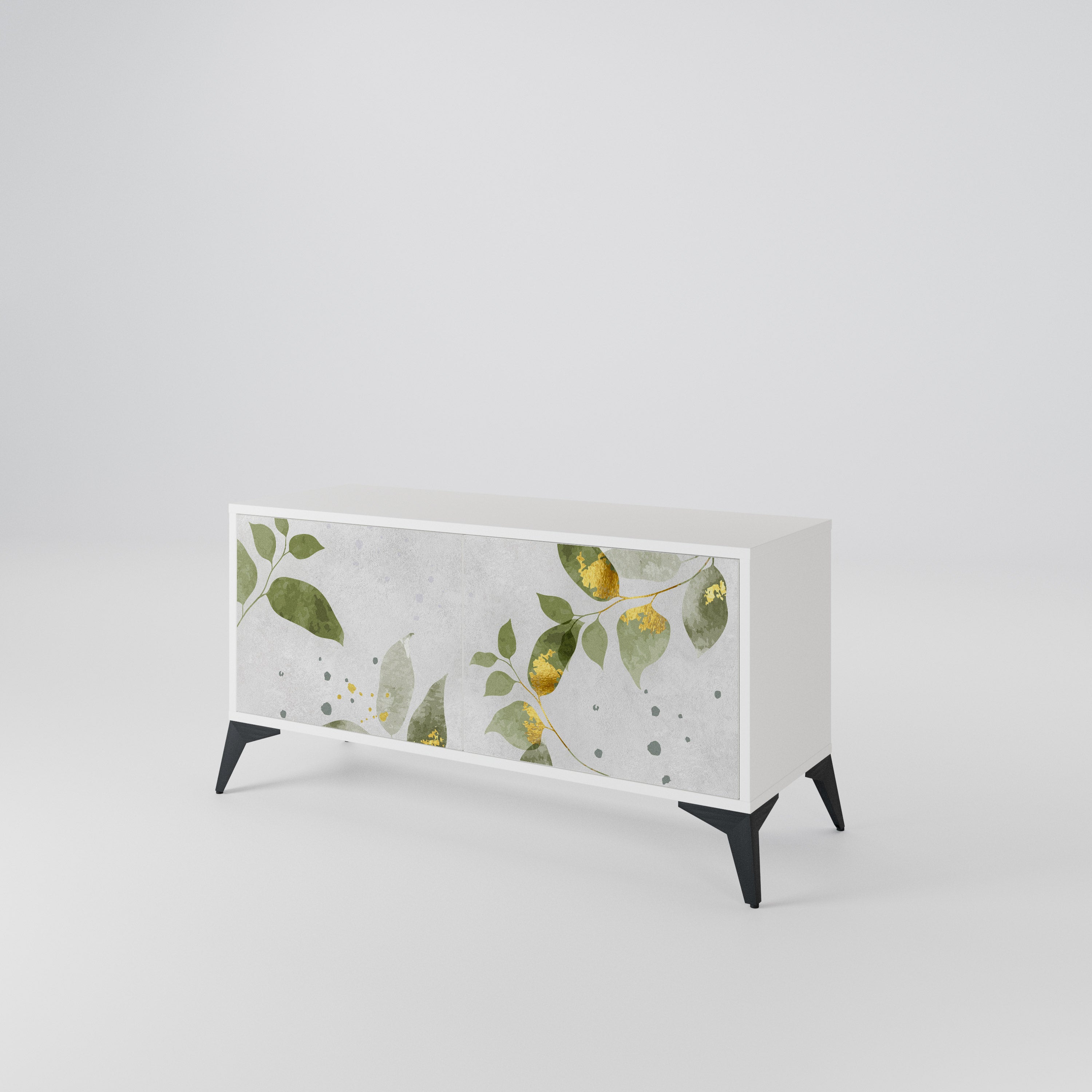 ELEGANT BOTANICS Kompaktní dvoudveřový TV stolek