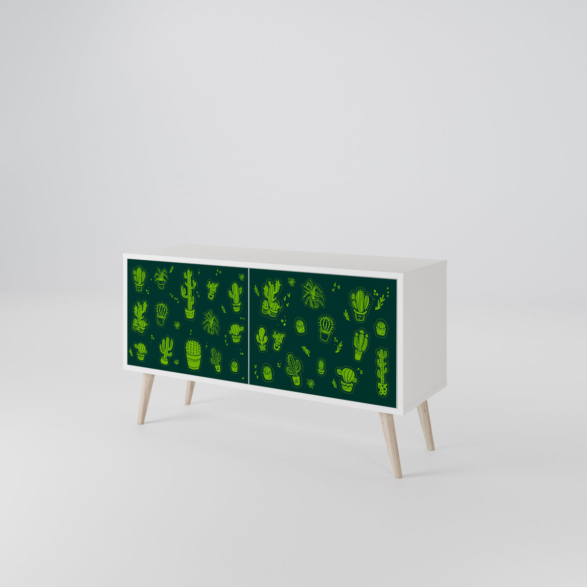 DESERT GREEN Kompaktní dvoudveřový TV stolek