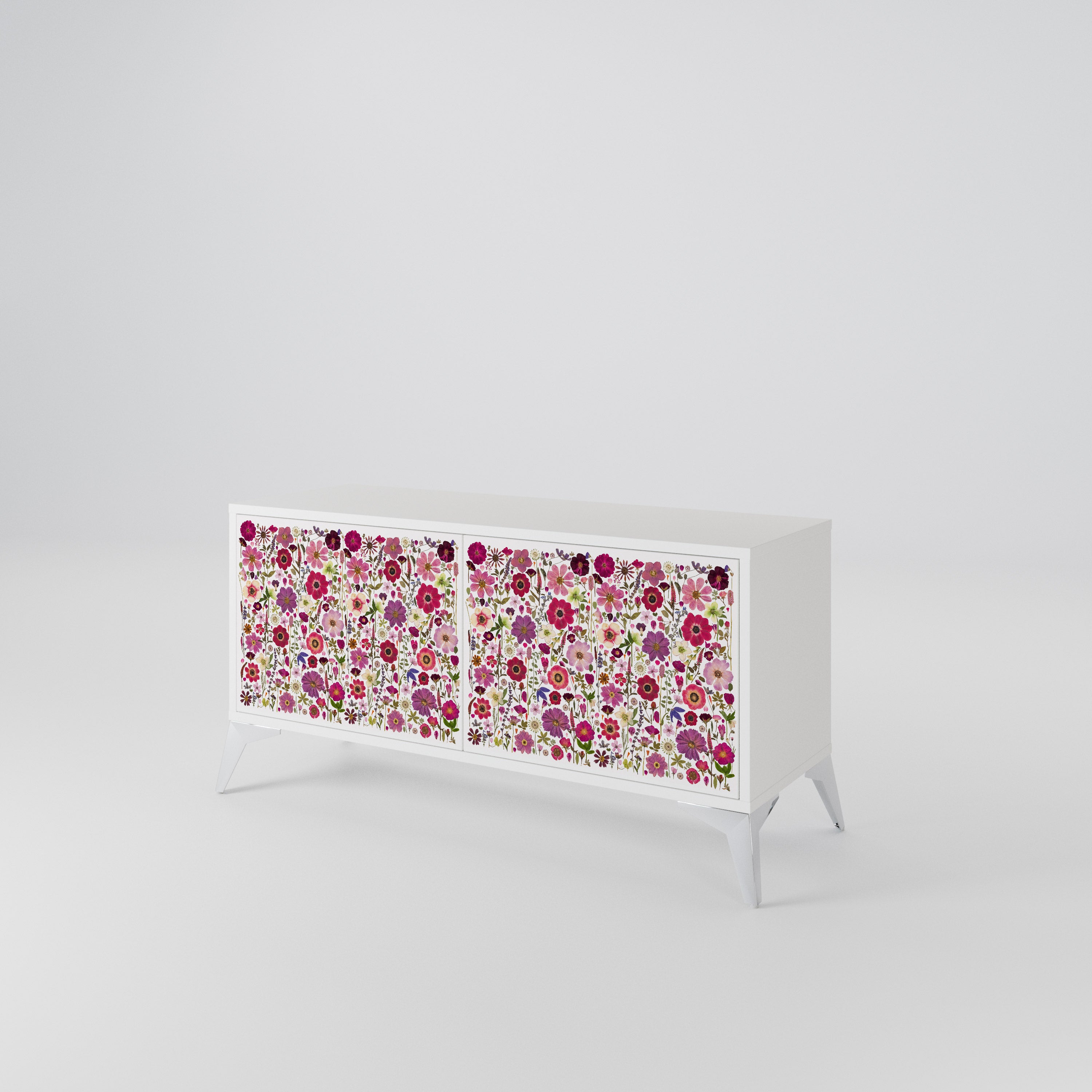 PETAL GARDEN Kompaktní dvoudveřový TV stolek