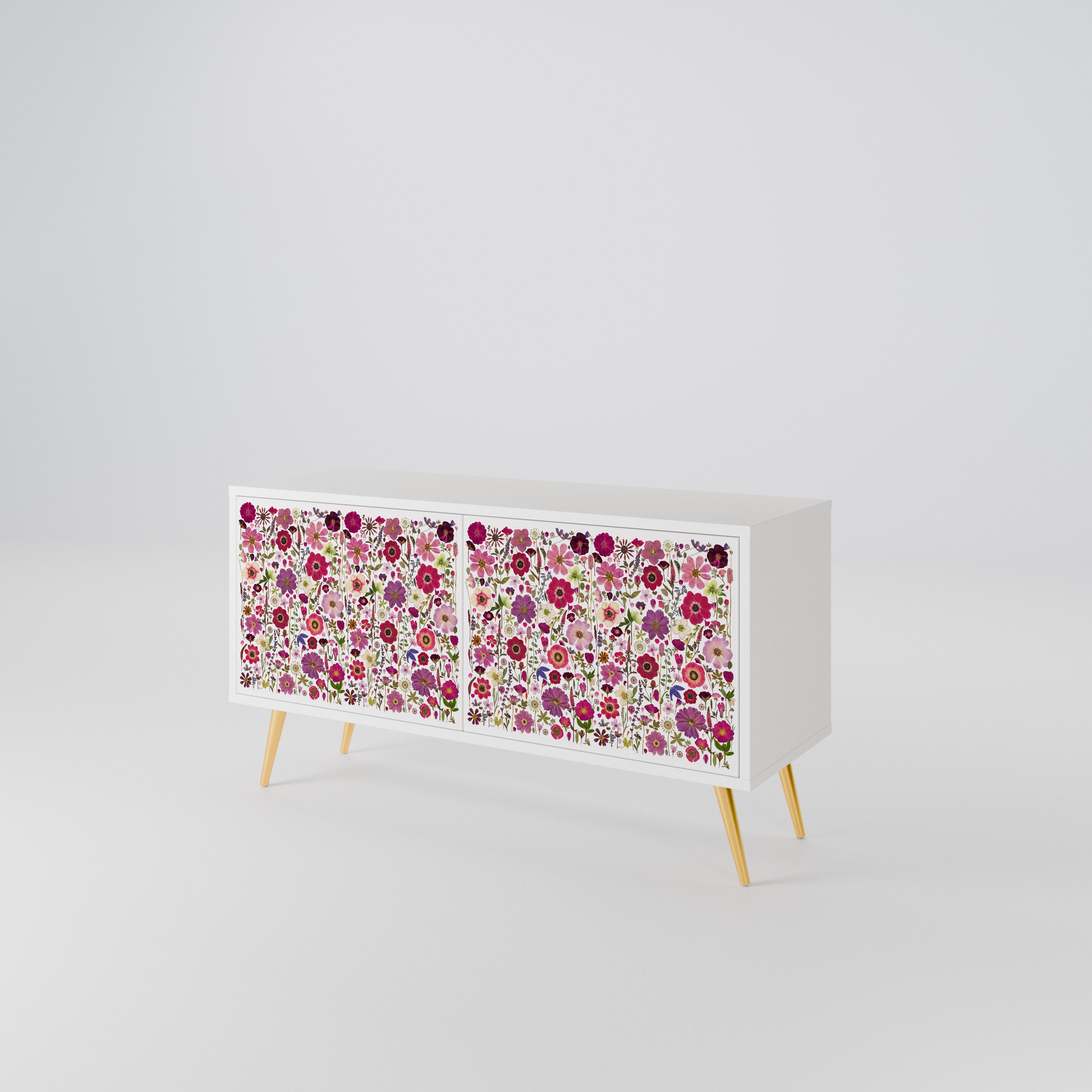 PETAL GARDEN Kompaktní dvoudveřový TV stolek
