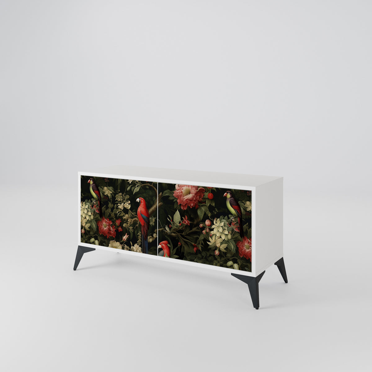 FLORAL FANTASIA Kompaktní dvoudveřový TV stolek