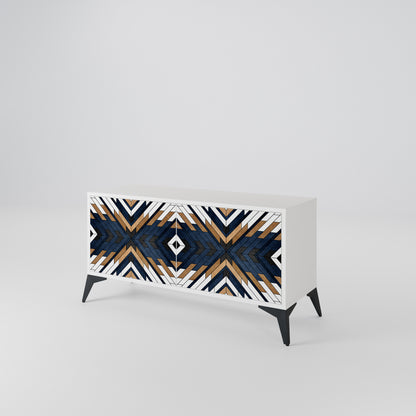 ARTFUL GEOMETRY Kompaktní dvoudveřový TV stolek