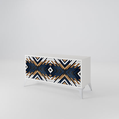 ARTFUL GEOMETRY Kompaktní dvoudveřový TV stolek