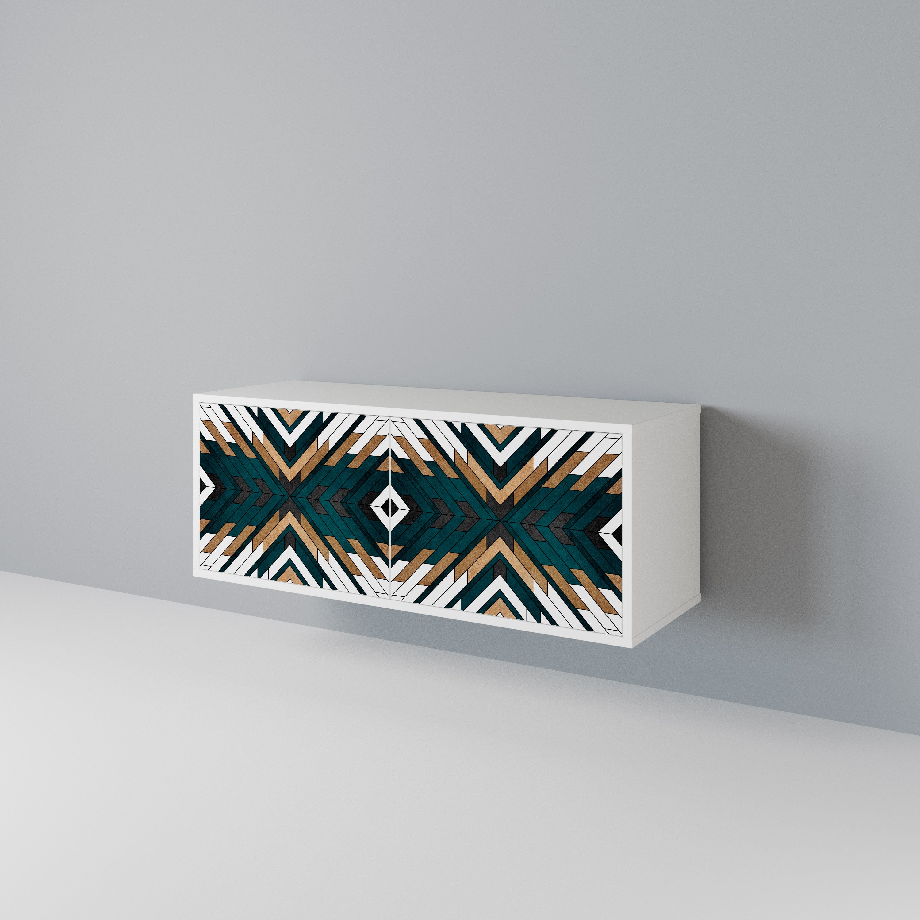 ARTISTIC GEOMETRY Kompaktní dvoudveřový TV stolek