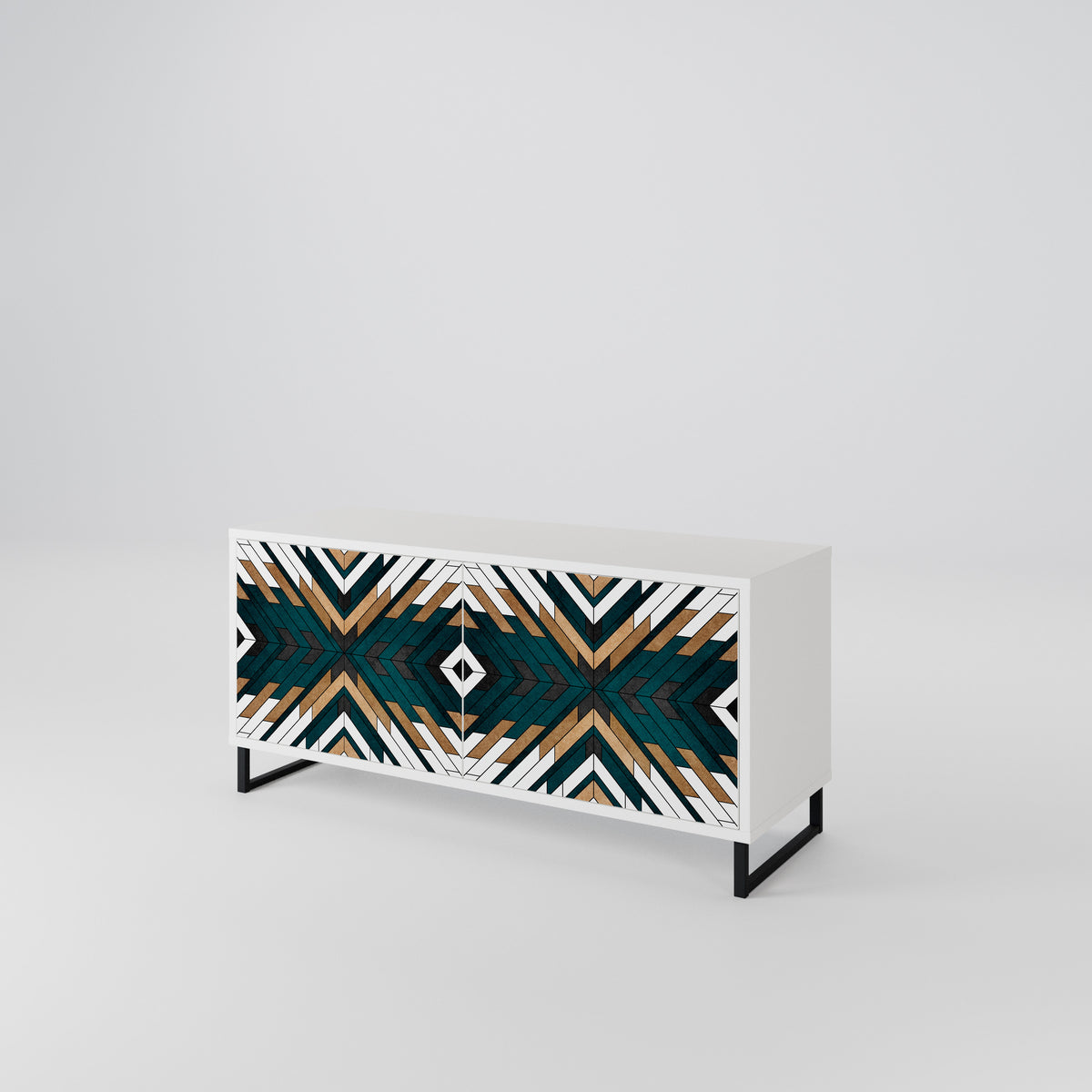 ARTISTIC GEOMETRY Kompaktní dvoudveřový TV stolek