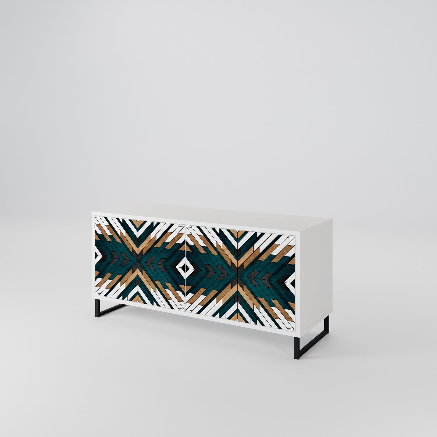 ARTISTIC GEOMETRY Kompaktní dvoudveřový TV stolek