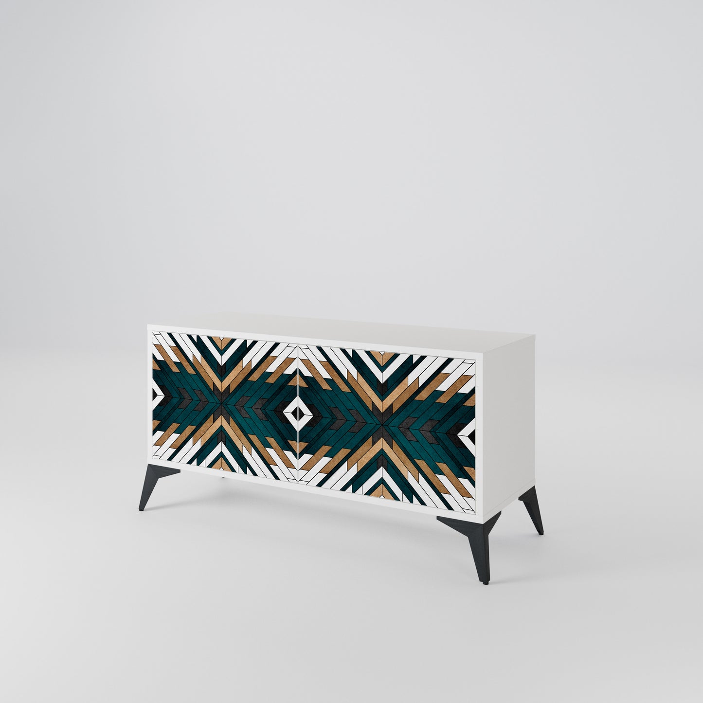 ARTISTIC GEOMETRY Kompaktní dvoudveřový TV stolek