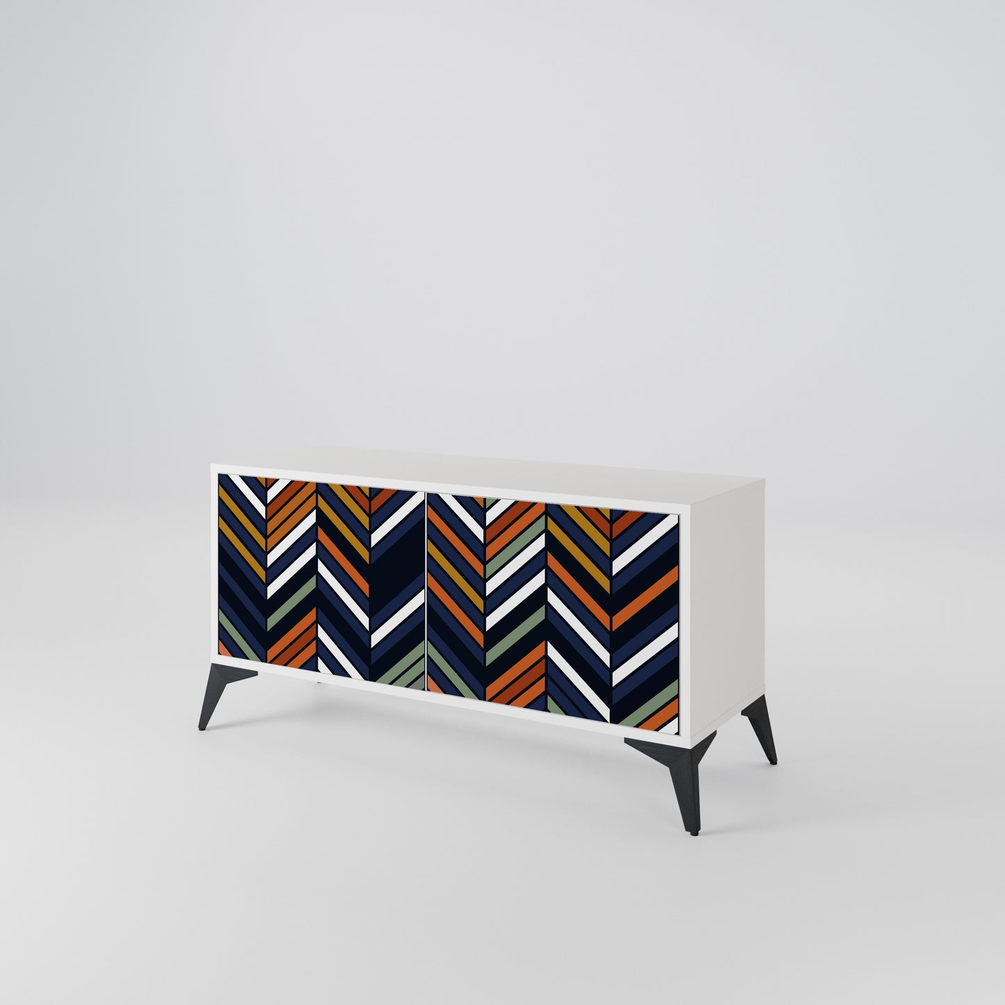 VIBRANT PATCHWORK Kompaktní dvoudveřový TV stolek