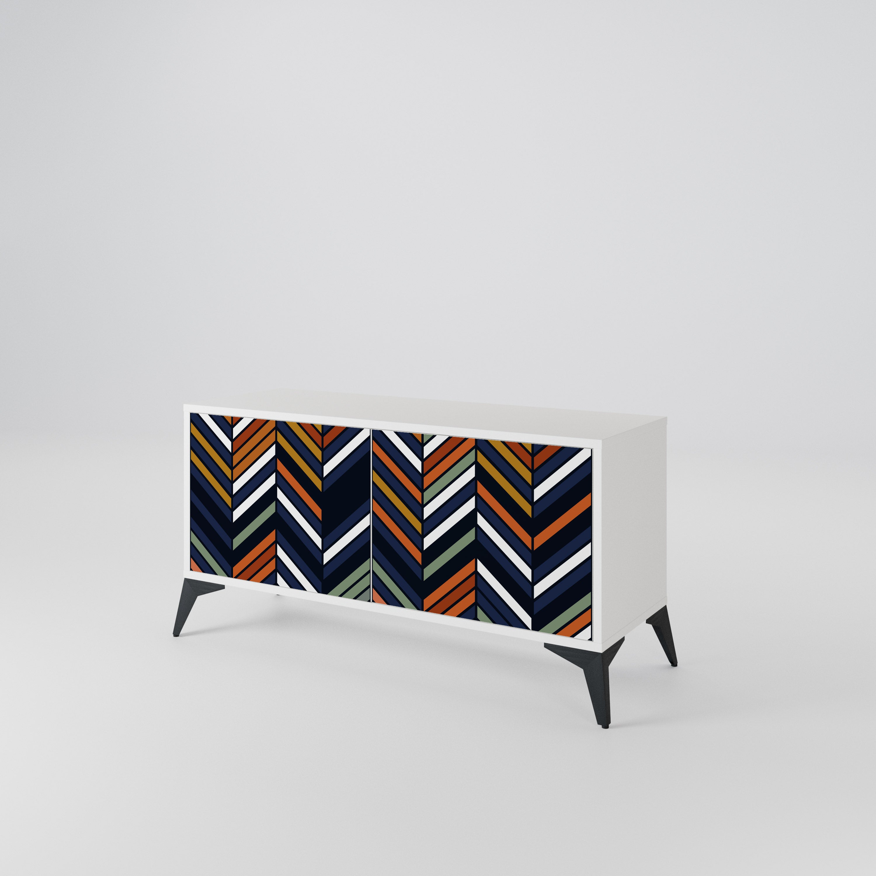 VIBRANT PATCHWORK Kompaktní dvoudveřový TV stolek