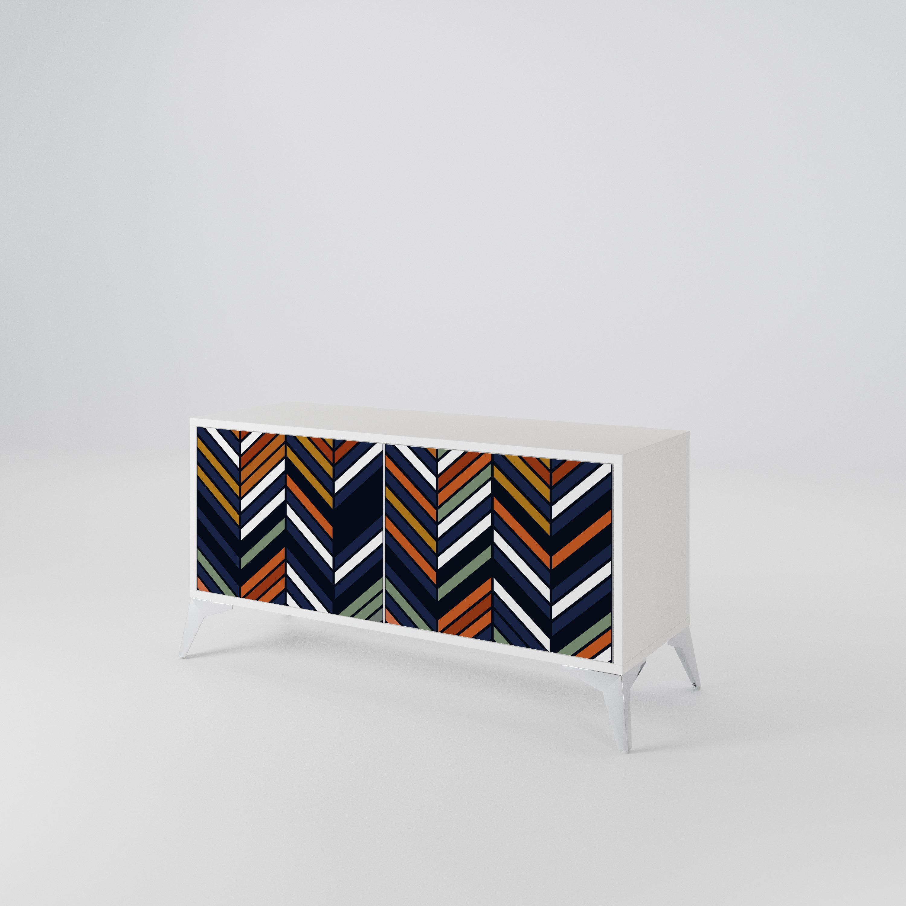 VIBRANT PATCHWORK Kompaktní dvoudveřový TV stolek