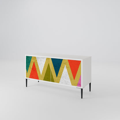 COLORFUL TRIANGLES Kompaktní dvoudveřový TV stolek