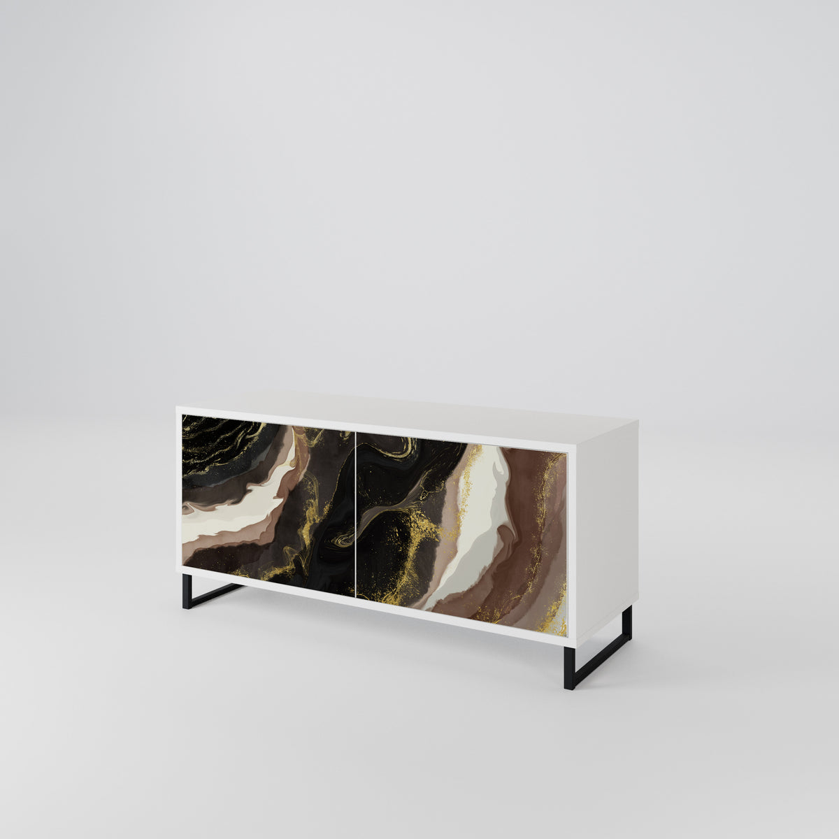 GOLD DUST Kompaktní dvoudveřový TV stolek