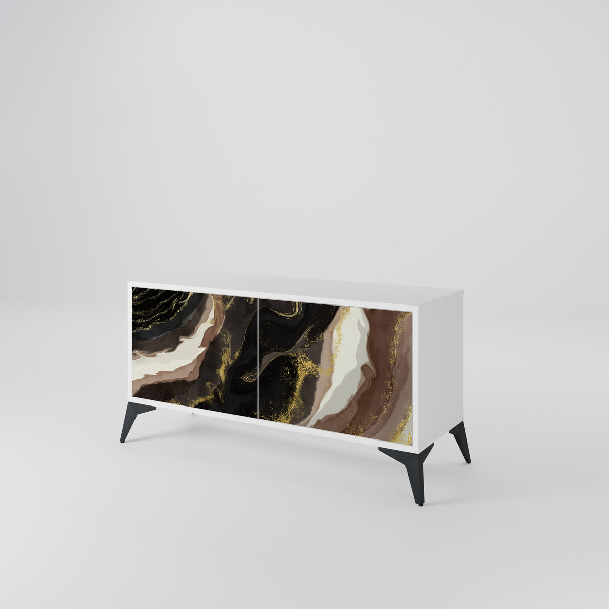 GOLD DUST Kompaktní dvoudveřový TV stolek