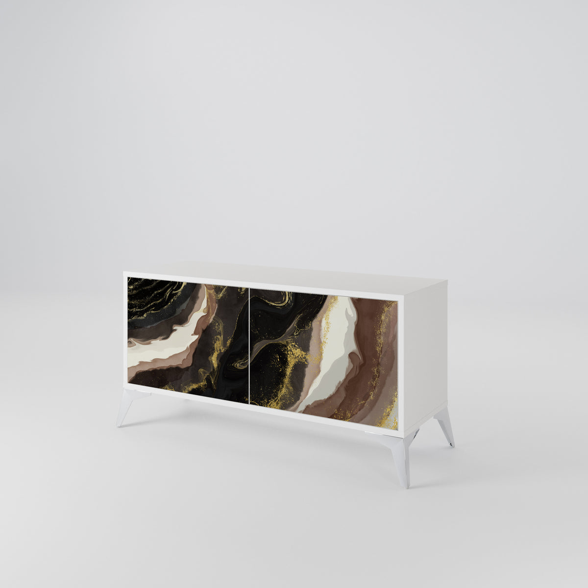 GOLD DUST Kompaktní dvoudveřový TV stolek