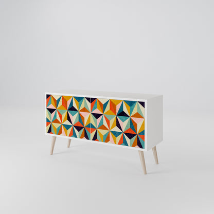 TESSELATE TREASURES Kompaktní dvoudveřový TV stolek