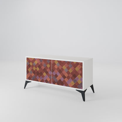 PAINTED SQUARES Kompaktní dvoudveřový TV stolek