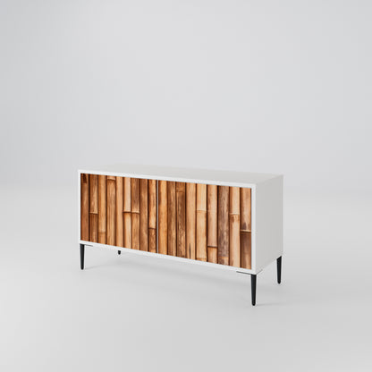 NATURAL WOOD Kompaktní dvoudveřový TV stolek