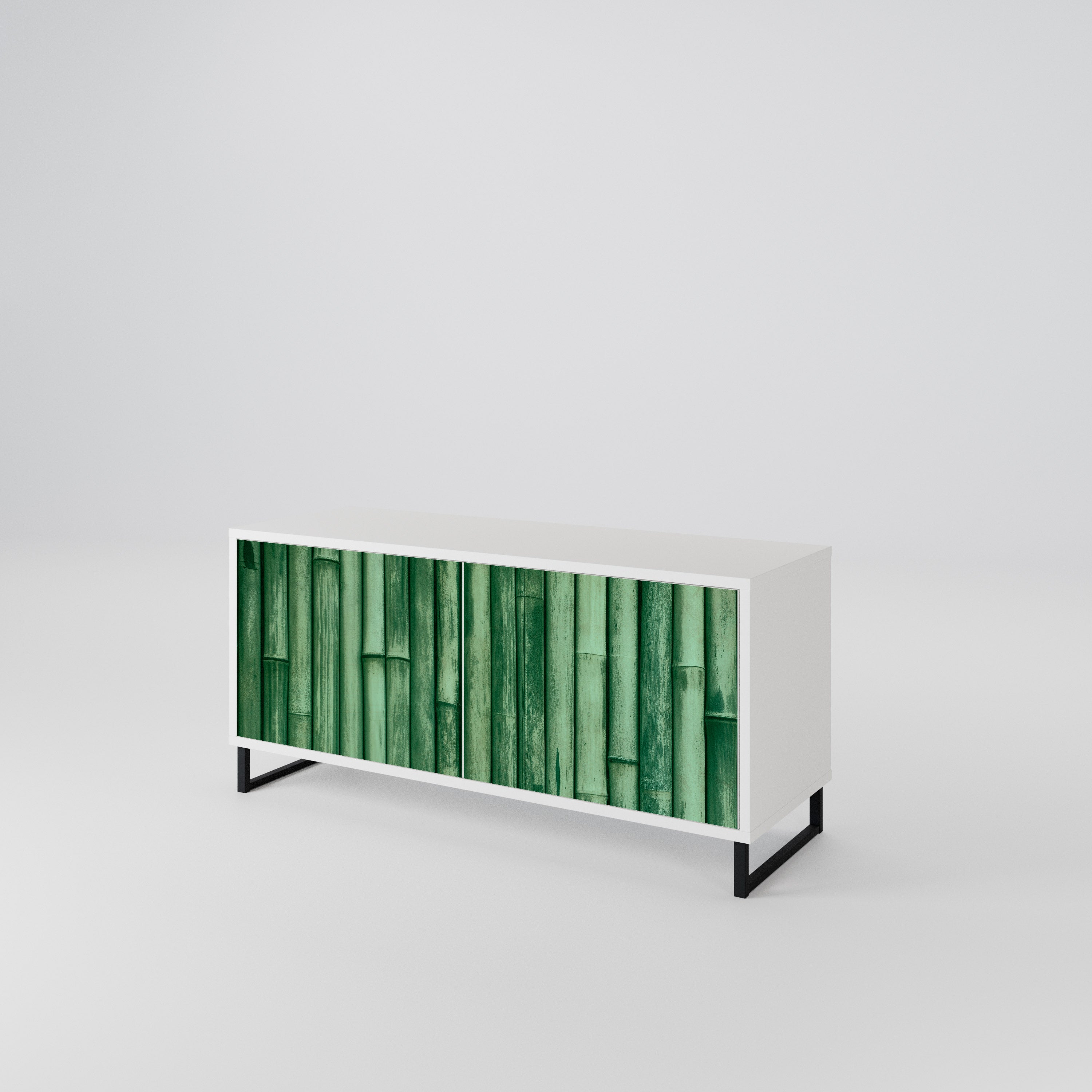 NATURAL GREEN Kompaktní dvoudveřový TV stolek