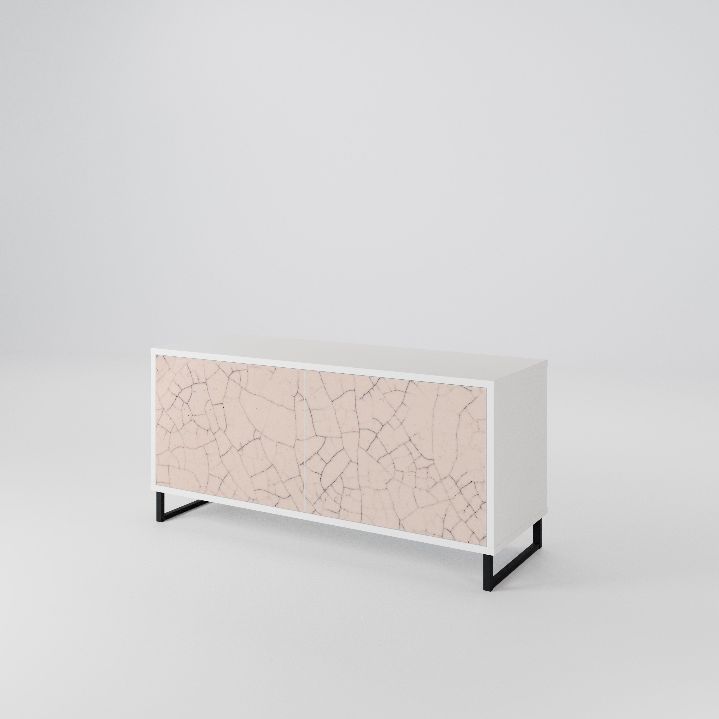 CERAMIC TEXTURE Kompaktní dvoudveřový TV stolek