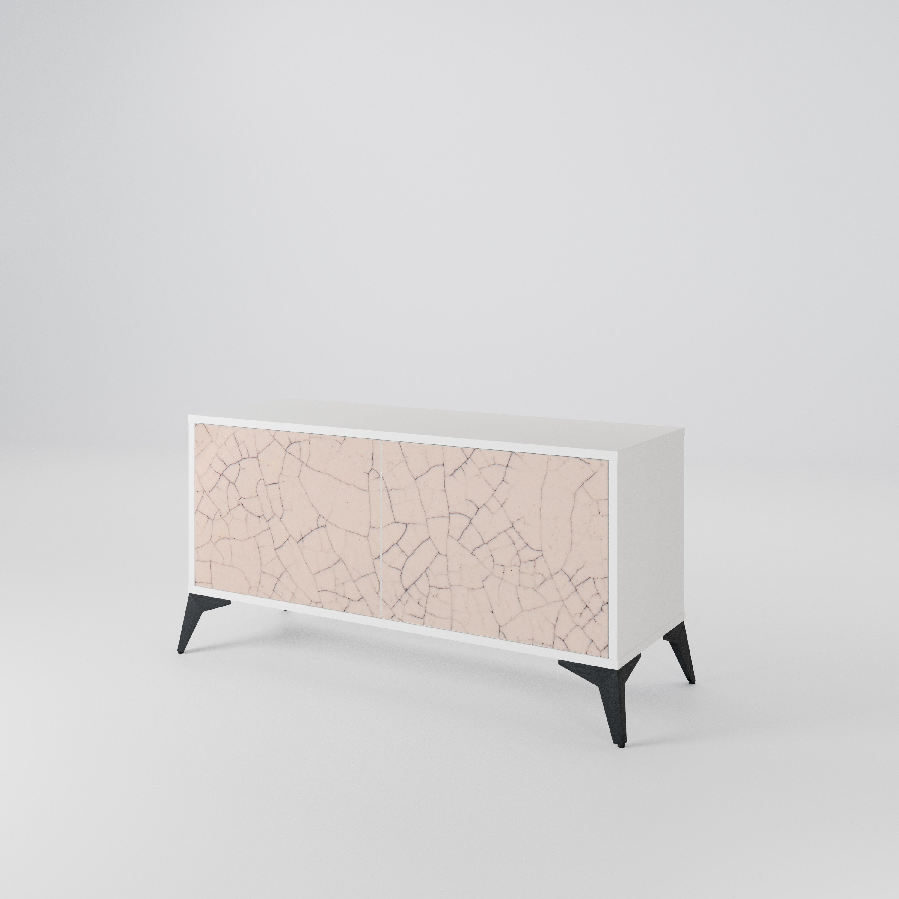 CERAMIC TEXTURE Kompaktní dvoudveřový TV stolek
