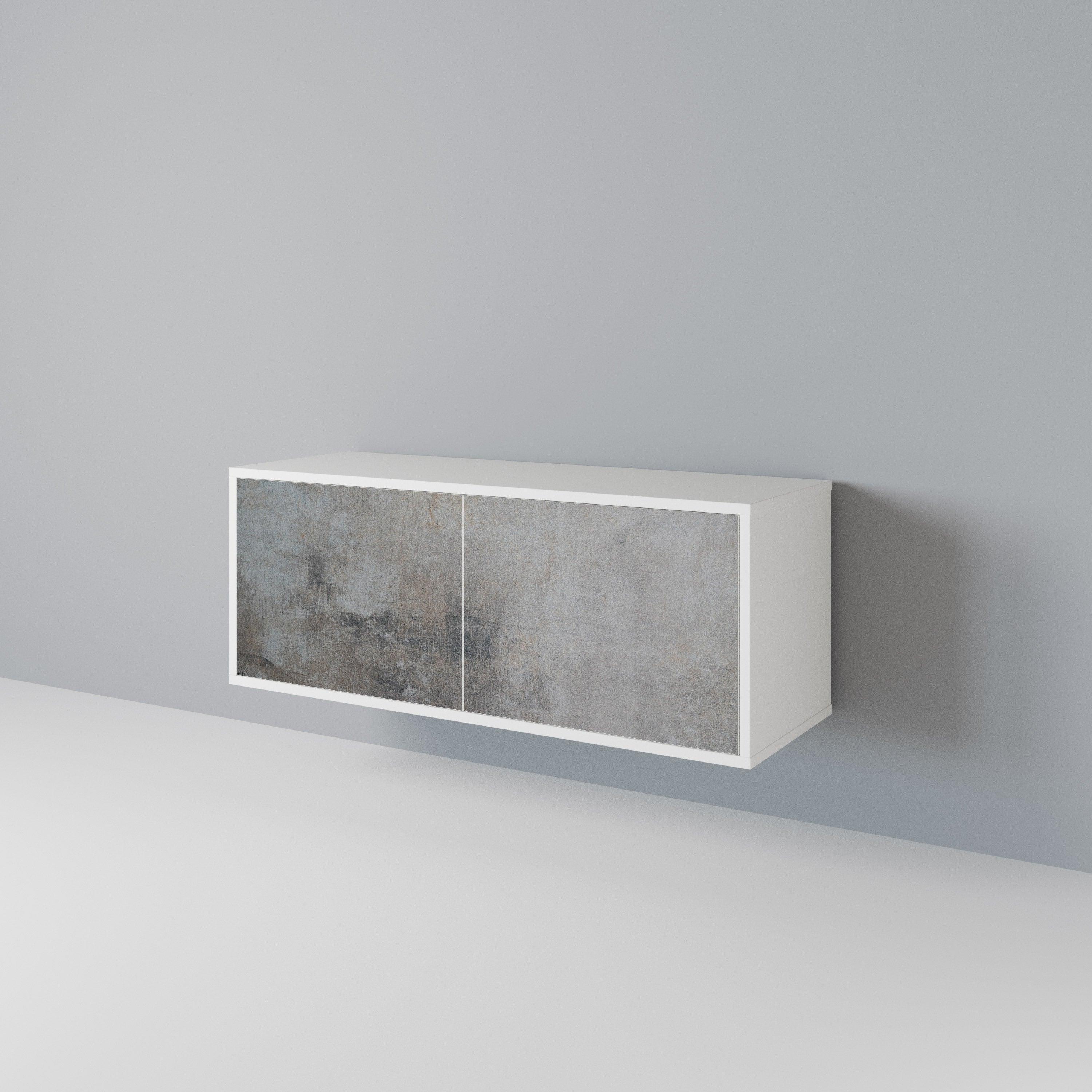 CONCRETE WALL Kompaktní dvoudveřový TV stolek