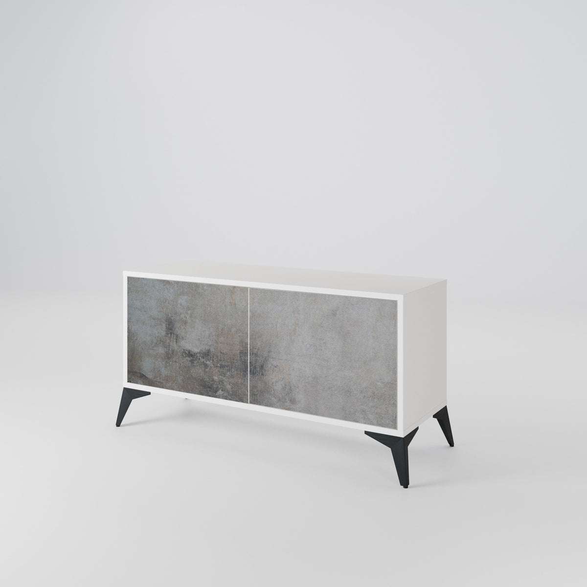 CONCRETE WALL Kompaktní dvoudveřový TV stolek
