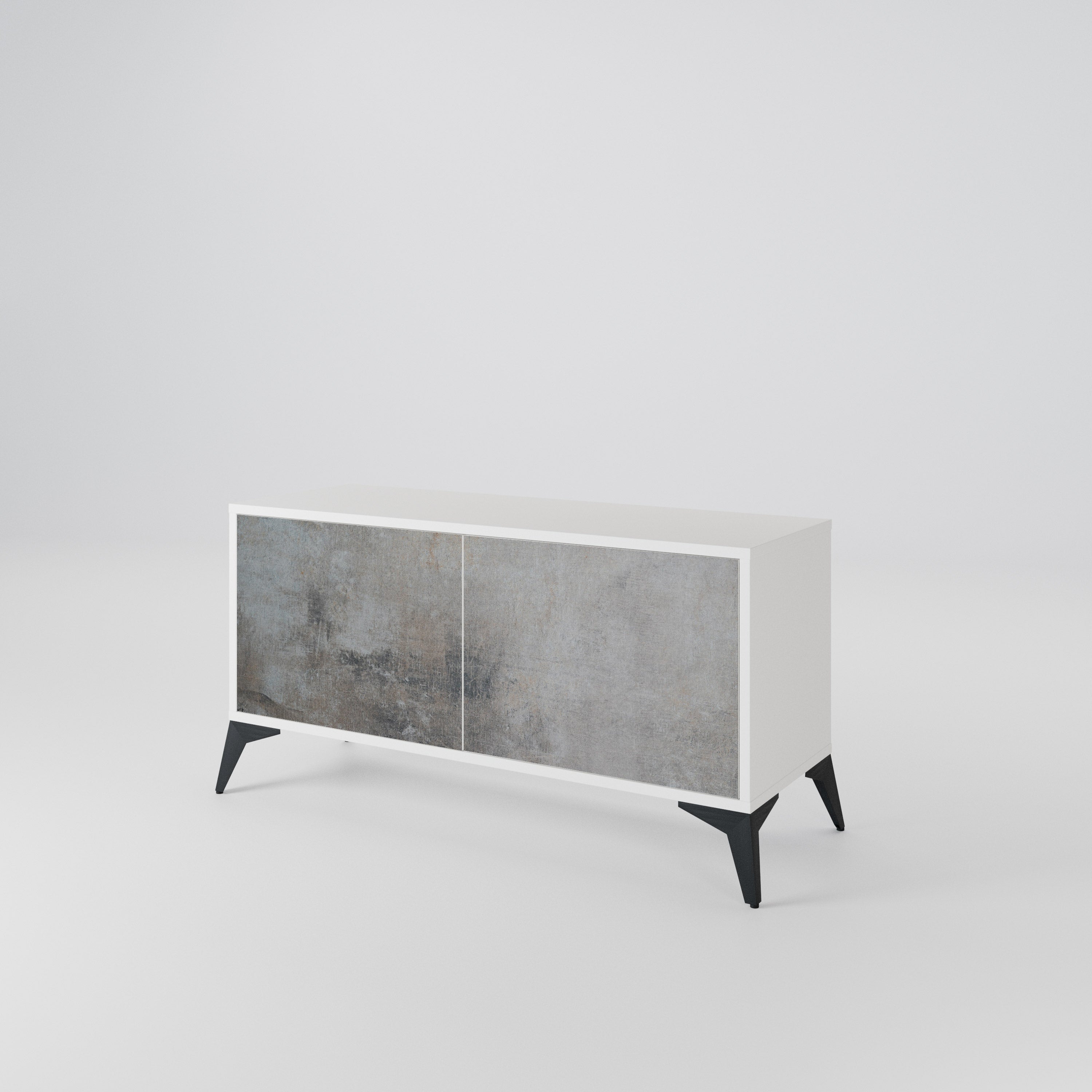 CONCRETE WALL Kompaktní dvoudveřový TV stolek