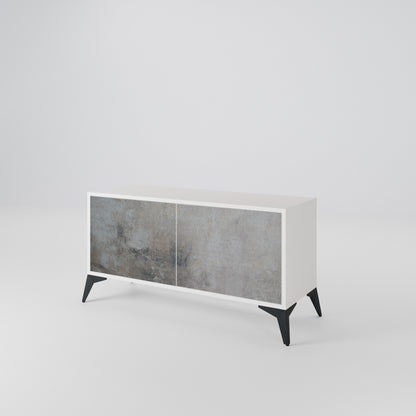 CONCRETE WALL Kompaktní dvoudveřový TV stolek