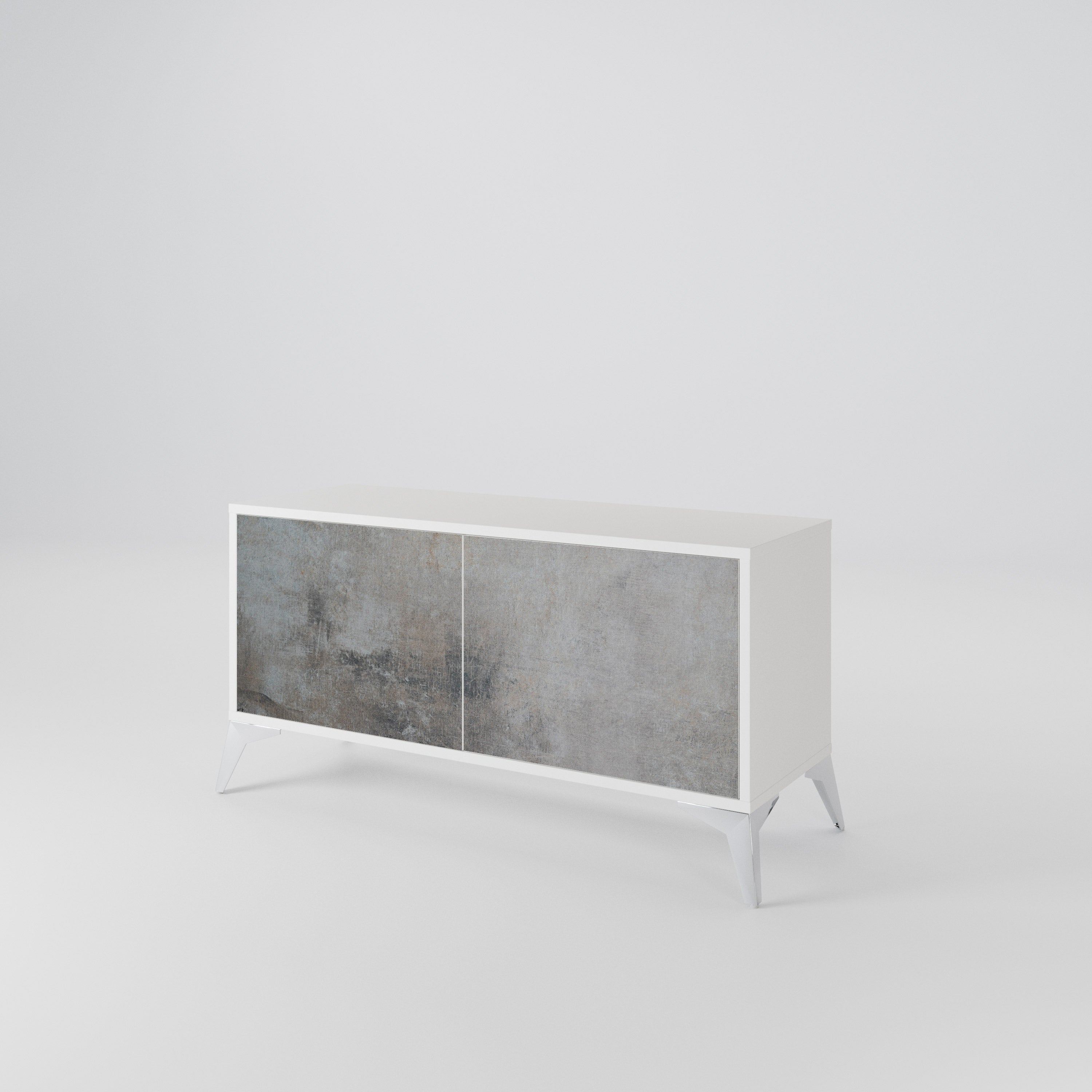 CONCRETE WALL Kompaktní dvoudveřový TV stolek