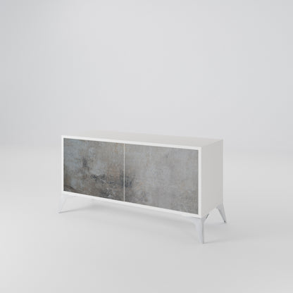 CONCRETE WALL Kompaktní dvoudveřový TV stolek