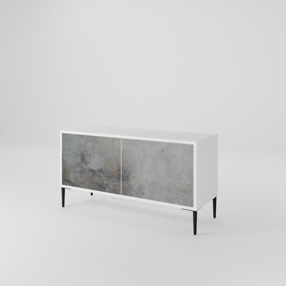 CONCRETE WALL Kompaktní dvoudveřový TV stolek