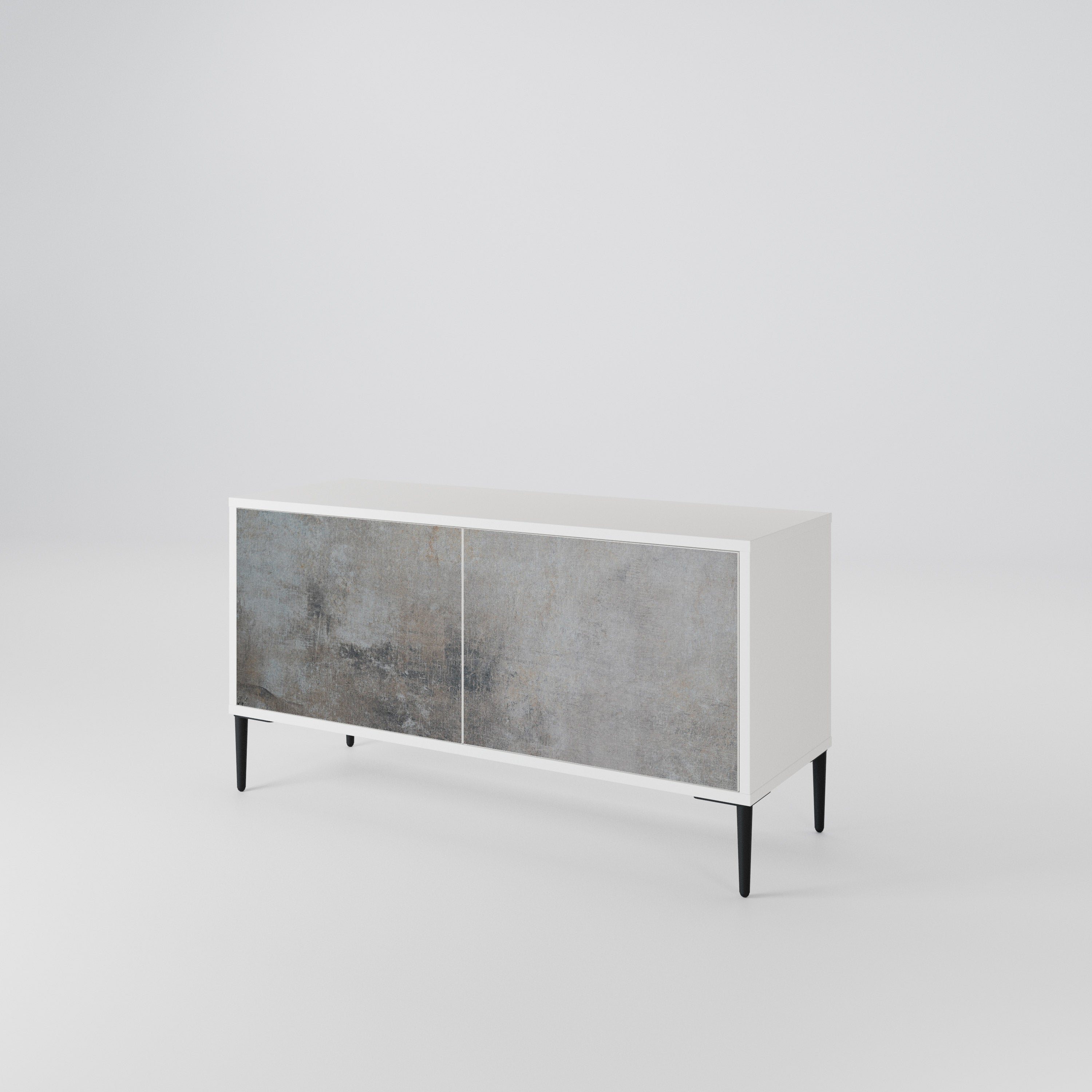 CONCRETE WALL Kompaktní dvoudveřový TV stolek