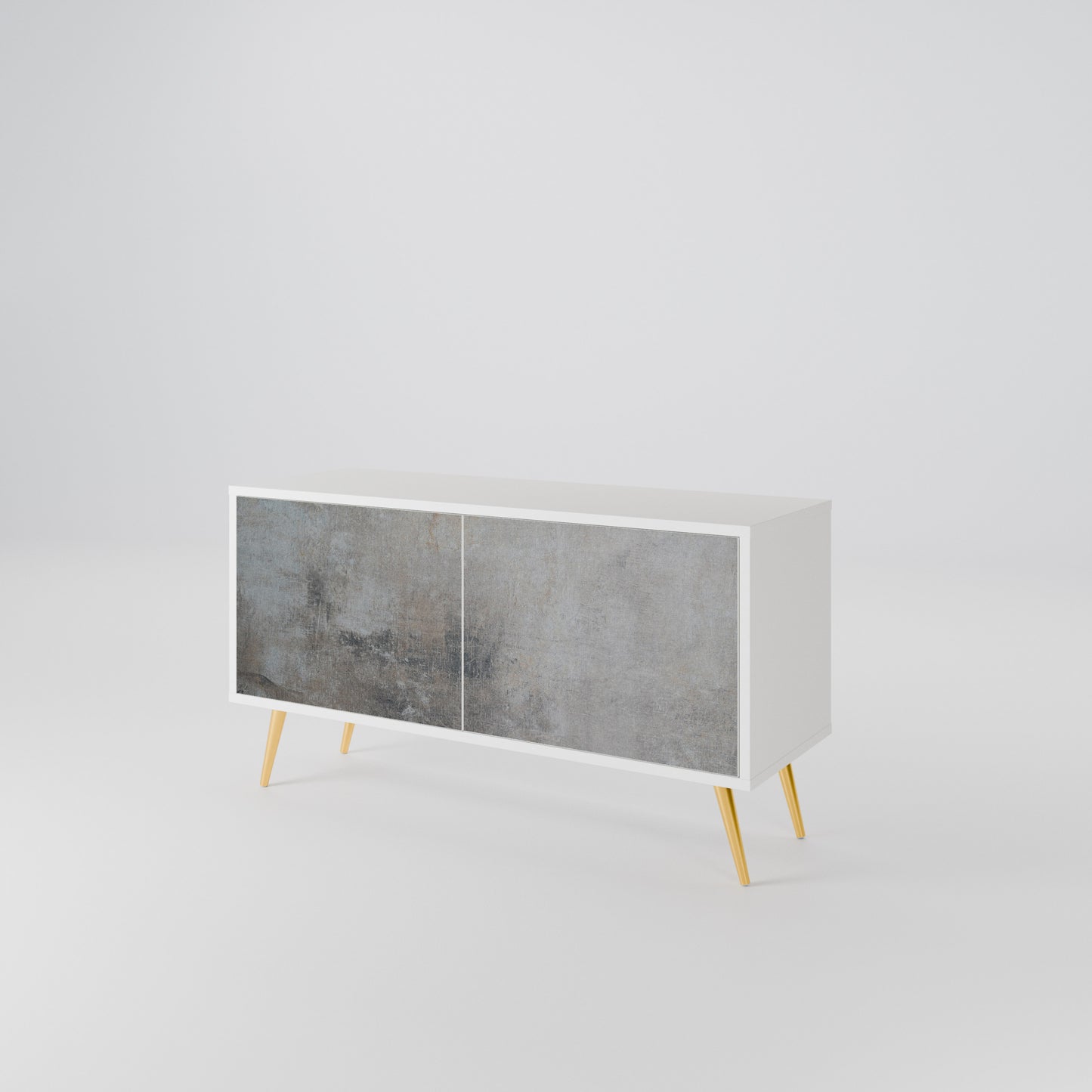 CONCRETE WALL Kompaktní dvoudveřový TV stolek