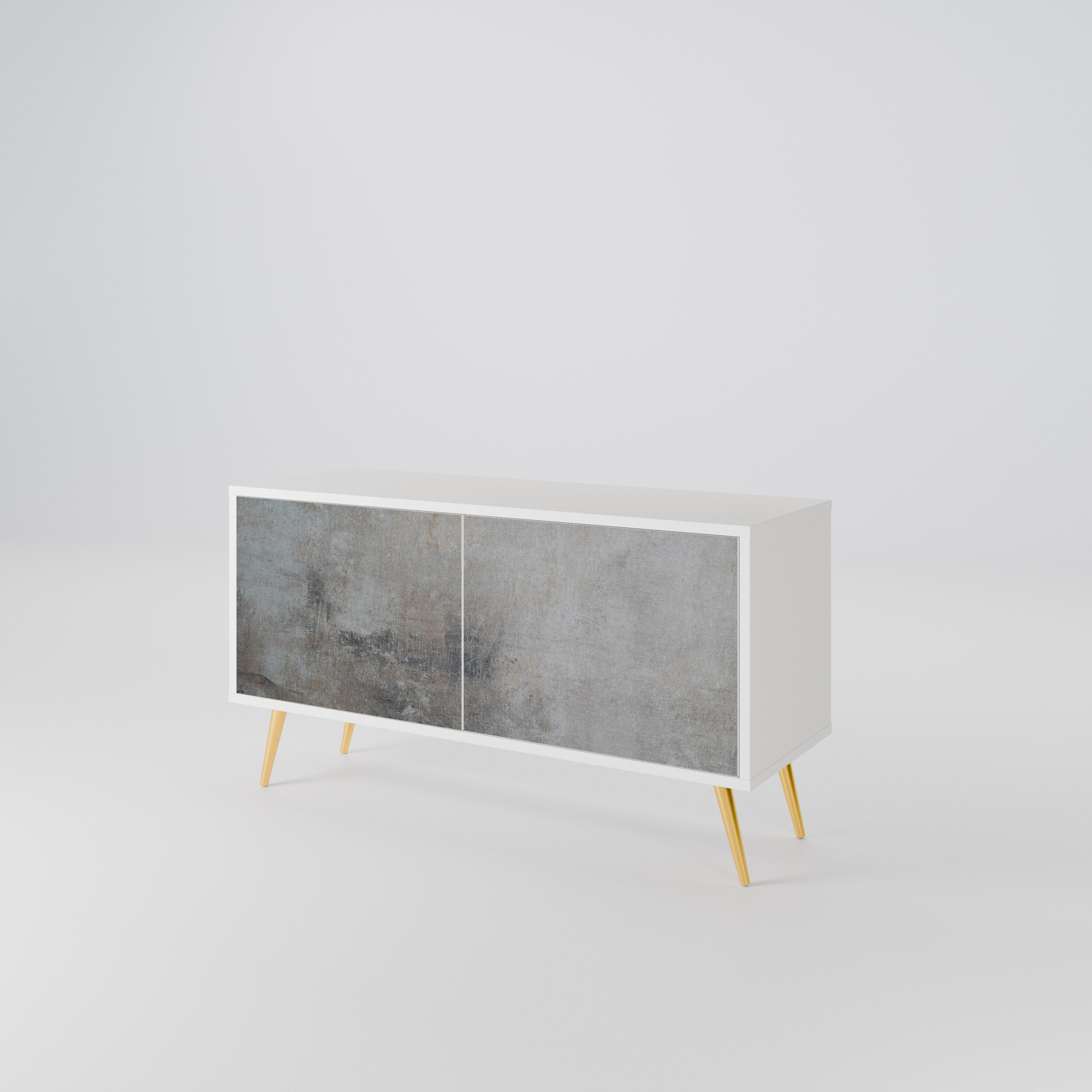 CONCRETE WALL Kompaktní dvoudveřový TV stolek