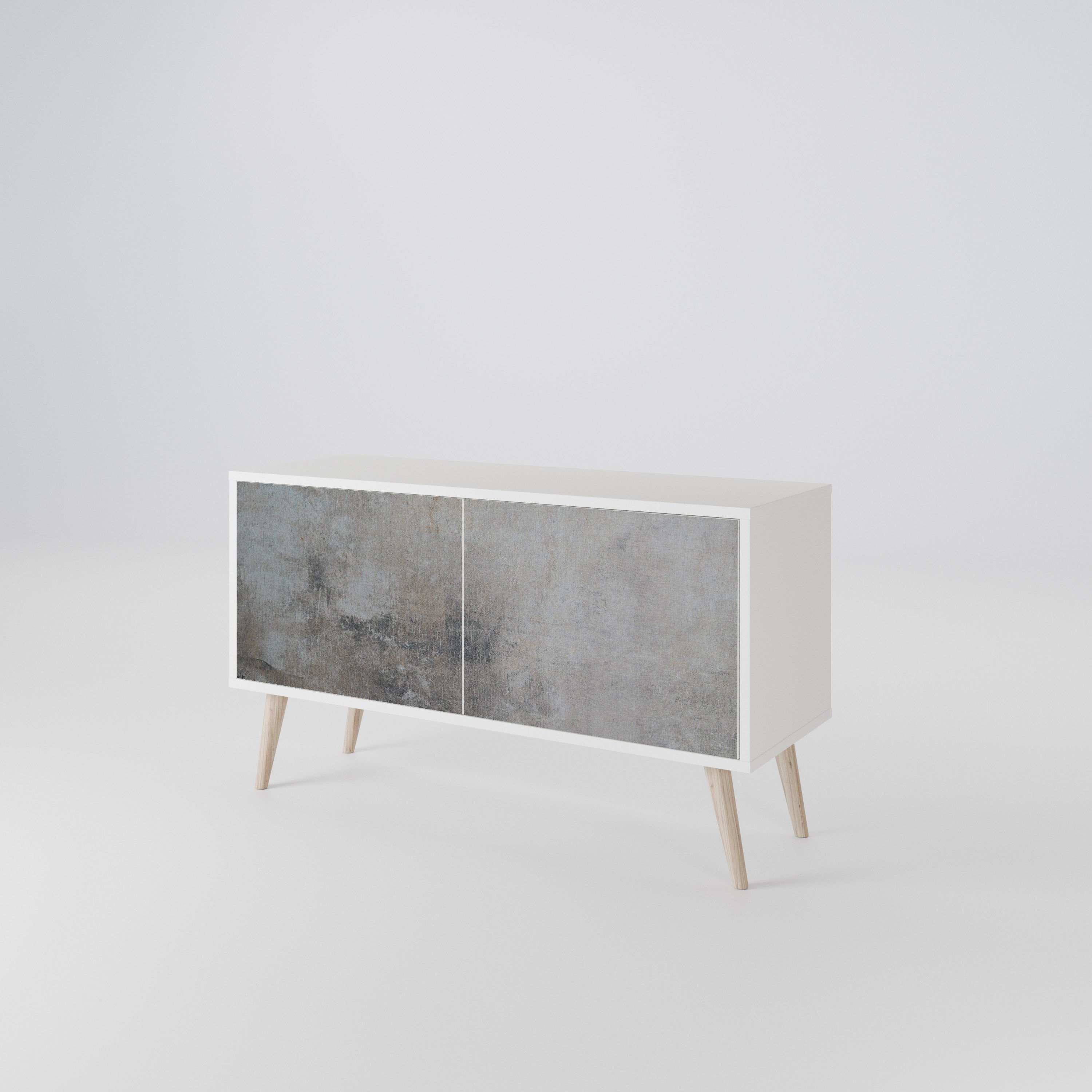 CONCRETE WALL Kompaktní dvoudveřový TV stolek